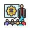 workshop facilitation college teacher color icon vector illustration