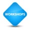 Workshops elegant cyan blue diamond button