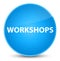 Workshops elegant cyan blue round button