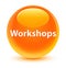 Workshops glassy orange round button