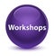 Workshops glassy purple round button