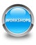 Workshops glossy cyan blue round button