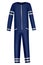 Workwear uniform element. Blue denim overall or dungaree as uniform. Protective clothing or safety equipment