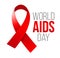 World AIDS Day. 1st December World Aids Day poster.