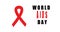 World AIDS Day, AIDS awareness. Red ribbon HIV. Information animation on a medical theme. Red Ribbon Awareness. World AIDS Orphans