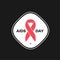 world aids day logo vector design