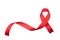 World aids day and national HIV/AIDS and ageing awareness month with red ribbon on white background