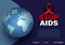 World AIDS day poster campaign in vector design