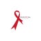 World AIDS day red ribbon logo symbol design template icon.