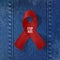 World AIDS Day Symbol. Realistic red Ribbon