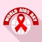 World aids day tolerance logo set, flat style