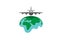 World Airplane earth Symbol Creative Air Logo