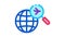 world airplane search Icon Animation