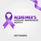 World Alzheimer Diseases awareness month vector illustration