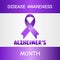 World Alzheimer Diseases awareness month vector illustration