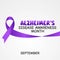 World Alzheimer Diseases awareness month vector illustration