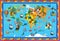 World animals plasticine colorful kids 3d map