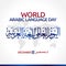 World Arabic Language Day Vector Illustration