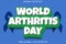 World Arthritis Day With Cartoon Emboss Style Editable Text Effect