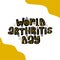 World Arthritis Day. Template for postcard invitation card