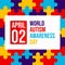 World autism awareness day - Vector