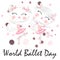 World Ballet Day, October. Young girl performing ballet dance conceptual