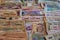 World banknotes assortment.  Numismatic collection.