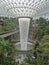 The world best airport -  Jewel Waterfall Changi airport Singapore .