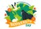 World Biodiversity Day Vector Illustration with Biological Diversity, Earth and the Various Animal in Nature Flat Cartoon