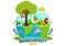 World Biodiversity Day Vector Illustration with Biological Diversity, Earth and the Various Animal in Nature Flat Cartoon