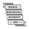 World Biological Diversity day greeting emblem