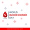 World Blood donor Day, 14th June Illustration Of Blood Donation Concept Design for Banner and Flyer.