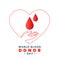 World blood donor day with save hand