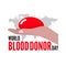 World blood donor day. vector greeting card