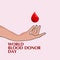 World Blood Donor Day Vector Template Design Illustration