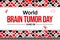 World Brain Tumor Day background with Ribbon and border design. June 8 is observed as Brain Tumor Day, wallpaper