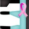 World Breast Cancer Day. Pink ribbon against breast cancer. mammography, mammograph, diagnosis. Vector illustration on