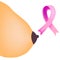 World Breast Cancer Day. Pink ribbon against breast cancer. Vector illustration on isolated background.