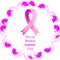 World Breast Cancer Day. Pink ribbon against breast cancer. Vector illustration on isolated background.