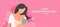 World Breastfeeding Week banner with Mom Breastfeeding baby on pink background vector design