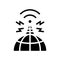 world broadcasting news antenna glyph icon vector illustration