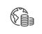 World budget line icon. Internet financial trade sign. Vector