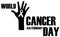 World Cancer Day, 4 february logo concept