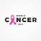 World Cancer Day banner. February 4 is day when all people unite against the oncology