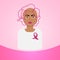 World Cancer Day Breast Disease Awareness Prevention Poster Female After Chemotherapy On Greeting Card