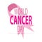 World cancer day concept. February 4