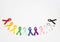 World cancer day concept, February 4. Colorful awareness ribbons on white background. Copy space for text