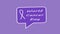 World Cancer Day concept with Lavender Ribbon.  Animation