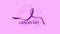 World Cancer Day - February banner on white background with lavender color ribbon . motion design, Video animation. Moving animati