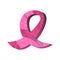 World cancer day pink ribbon icon on white background breast disease awareness prevention concept flat